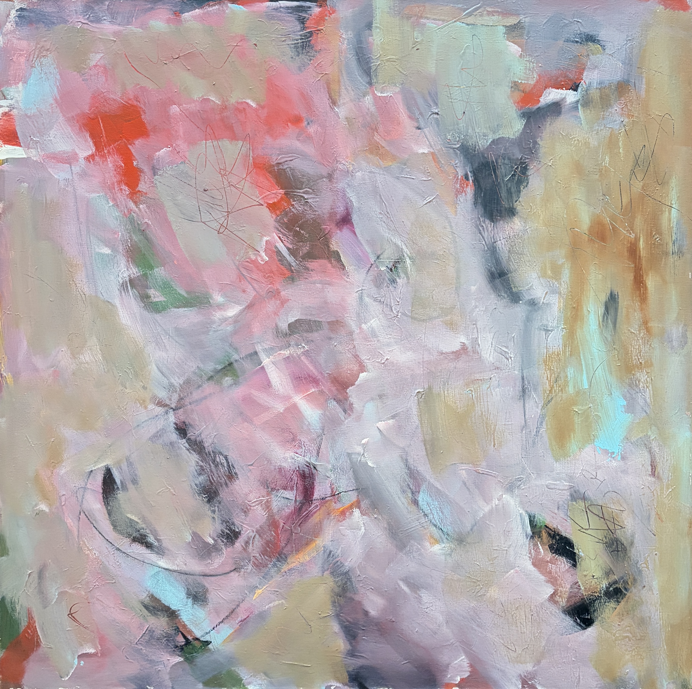 Melancholie 285, Jan Kameníček — Akryl, Expresionismus, Plátno — 90 × 90 cm