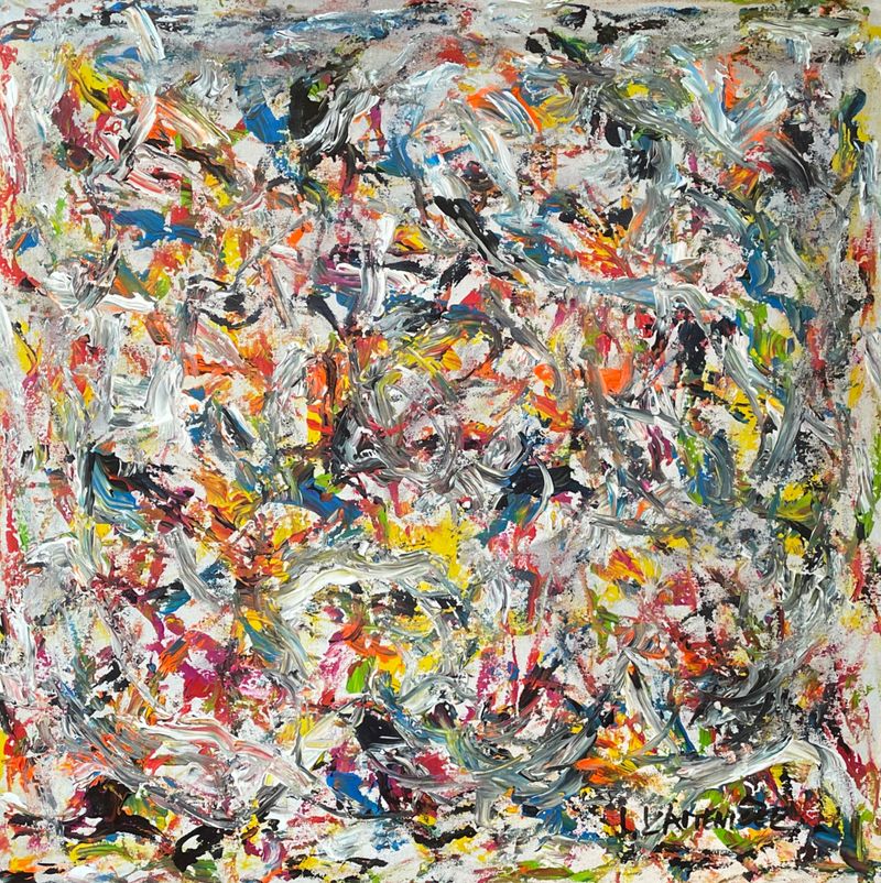 Okamžiky 226 (Momentos 226), Jan Kameníček — Lienzo, 80 × 80 cm