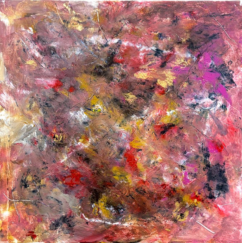 Rezavá paměť  210 (Memoria oxidada  210), Jan Kameníček — Lienzo, 80 × 80 cm