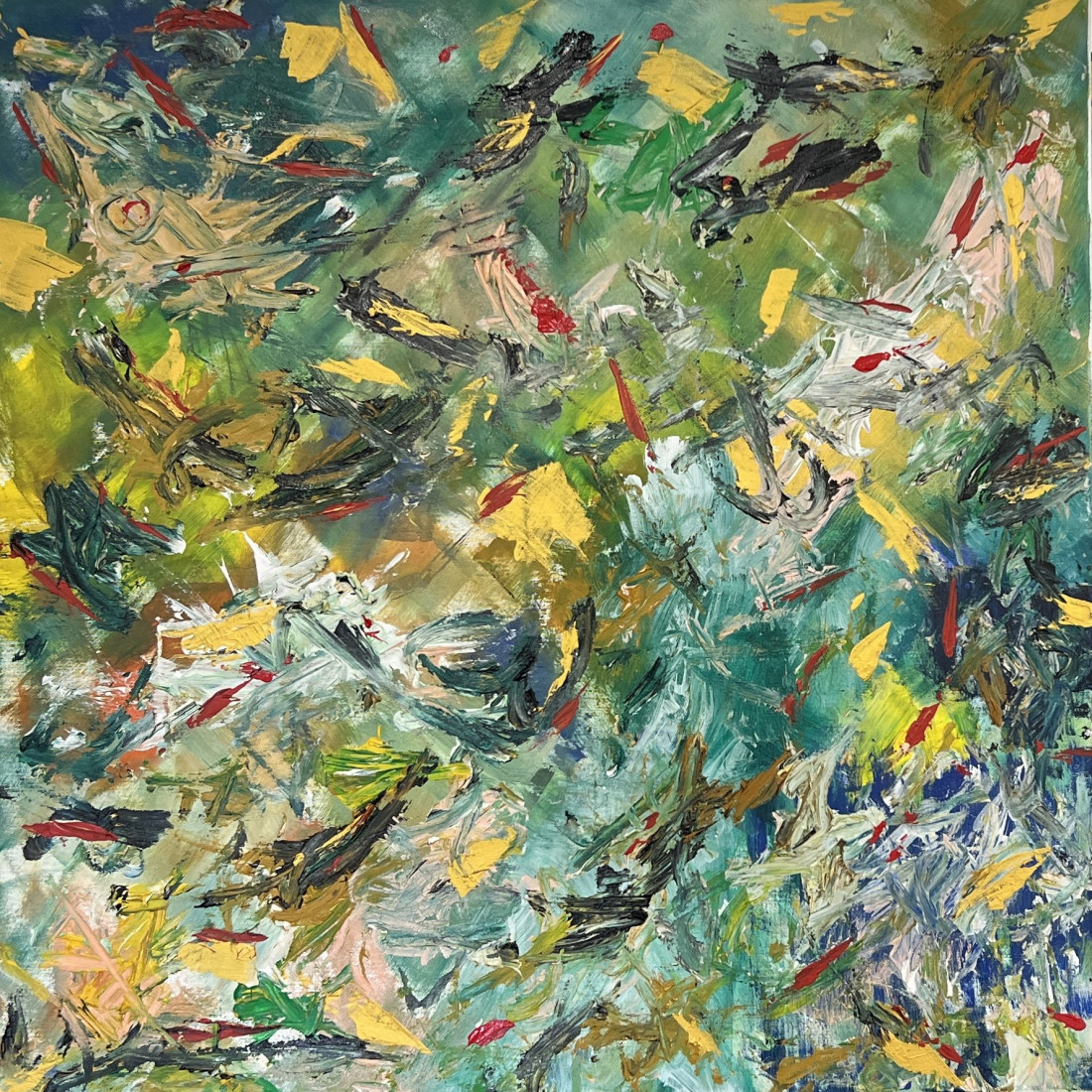 Ve váze I. - 34 (V kategórii I. – 34), Jan Kameníček — Plátno, 80 × 80 cm
