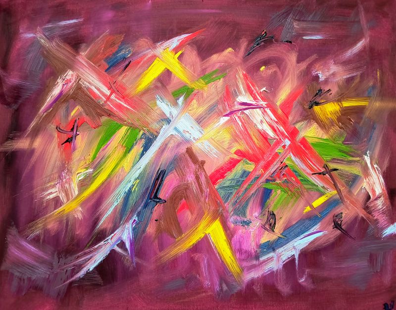 Rád v chaosu (Gosto do caos), Jaroslav Velčovský — Canvas, 50 × 40 cm