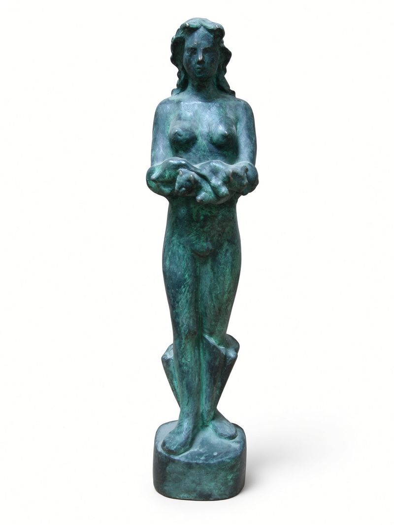 Tři Kočky (Três Gatas), Jiří Genzer — Bronze, 15 × 50 cm