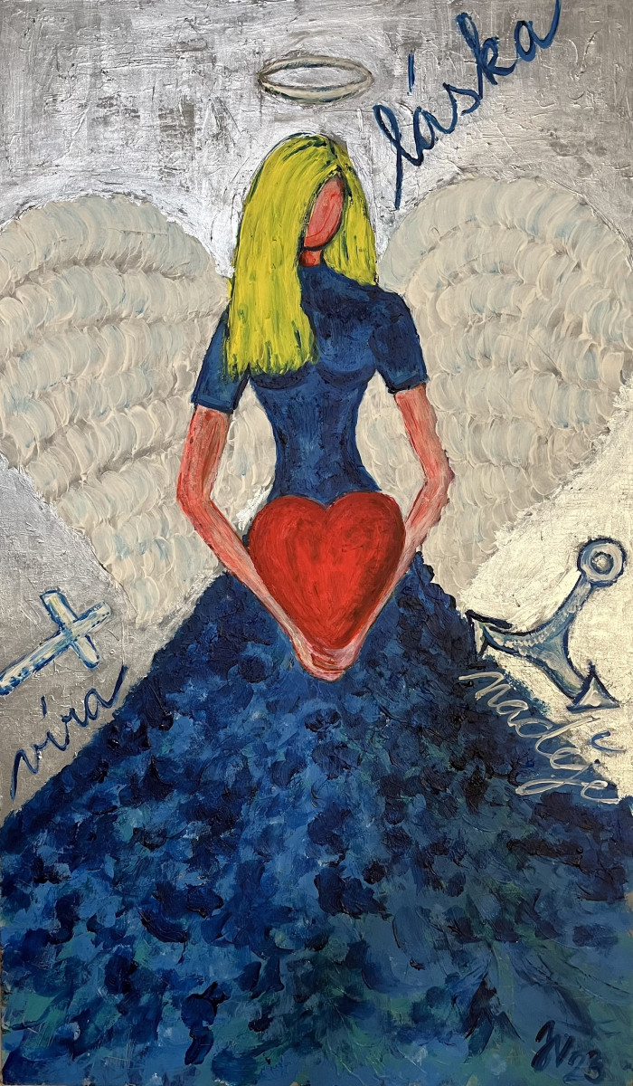 Věřit to je to, Jitka Vavrušová — Fa, 44 × 74 cm