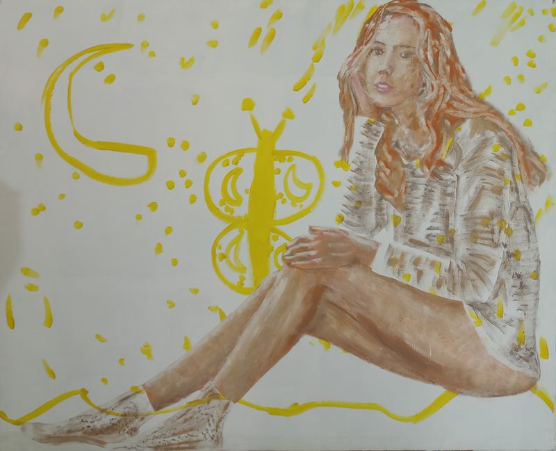 Žena 12, Josef Čermák — syntetická tkanina, 180 × 150 cm