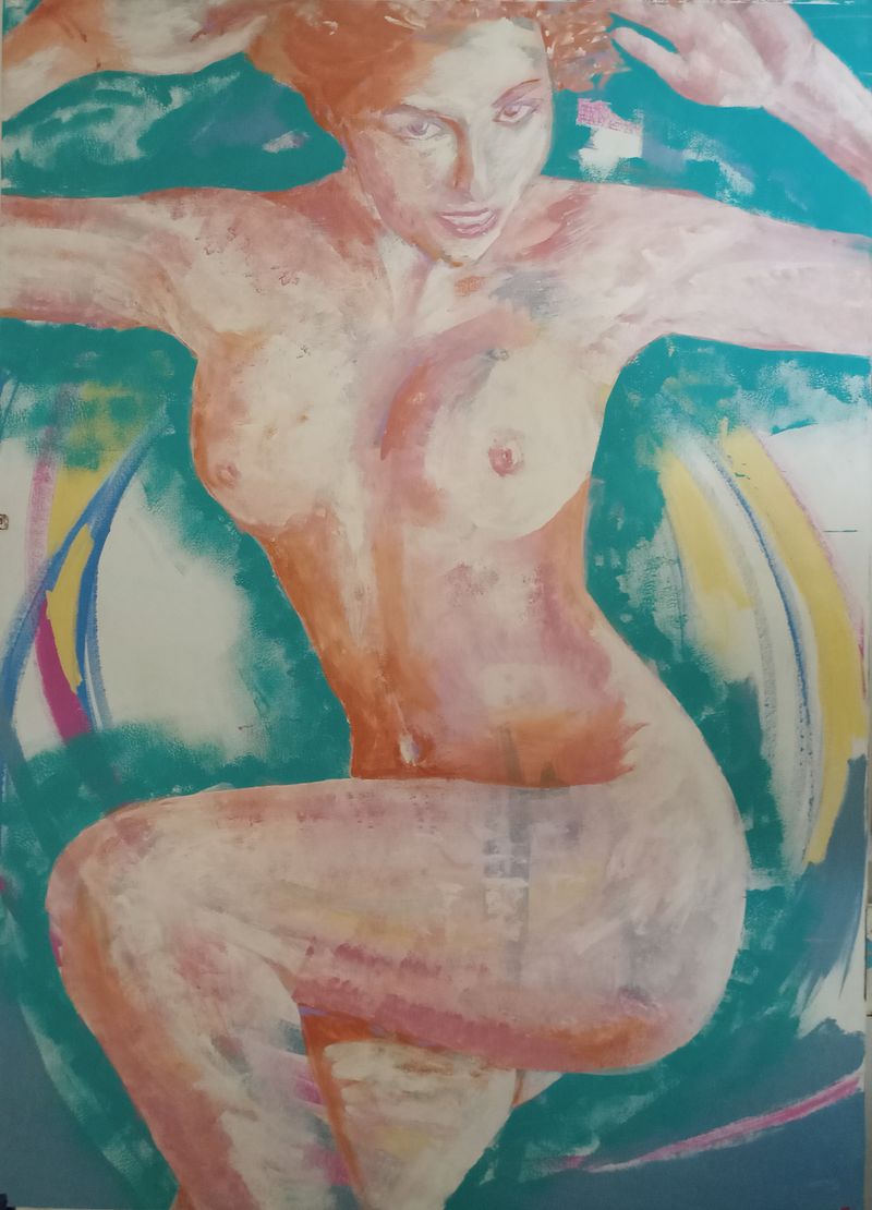 Žena 17, Josef Čermák — syntetická tkanina, 210 × 150 cm