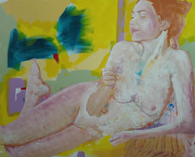 Žena 20, Josef Čermák — syntetická tkanina, 180 × 150 cm