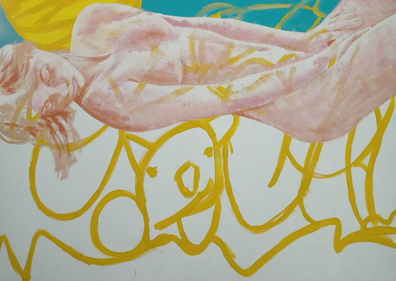 Žena 21, Josef Čermák — syntetická tkanina, 210 × 150 cm