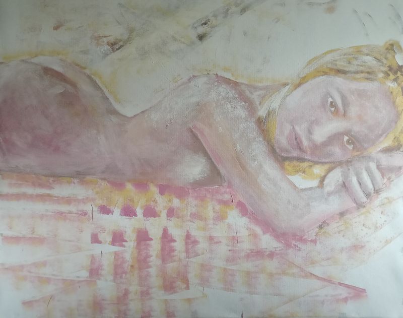 Žena 5, Josef Čermák — syntetická tkanina, 180 × 150 cm