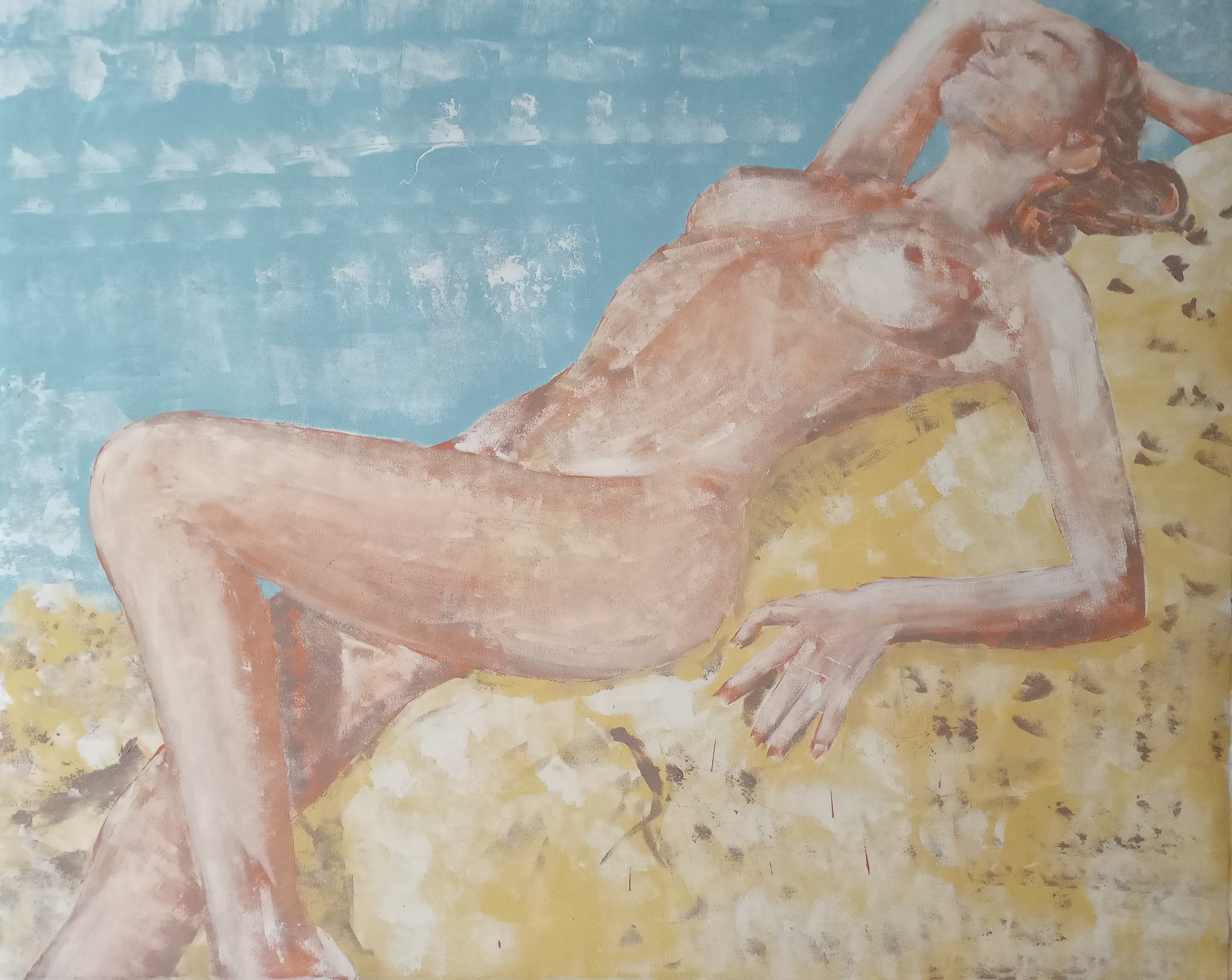 Žena 6, Josef Čermák — Acrylic, Figurative, synthetic fabric — 180 × 150 cm