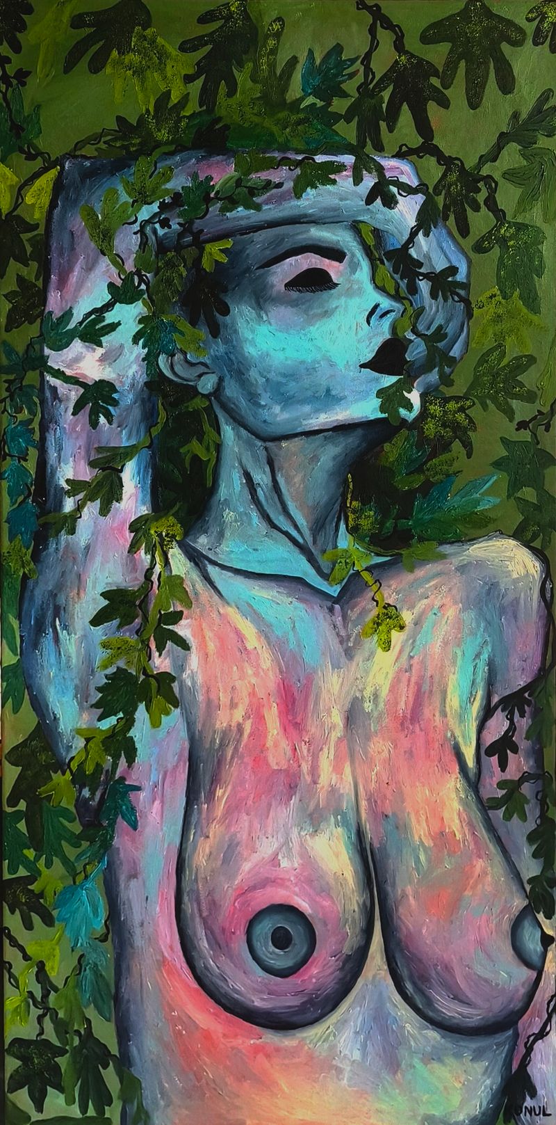 While the Roots Grow, Konul Khalilova — Plátno, 50 × 100 cm