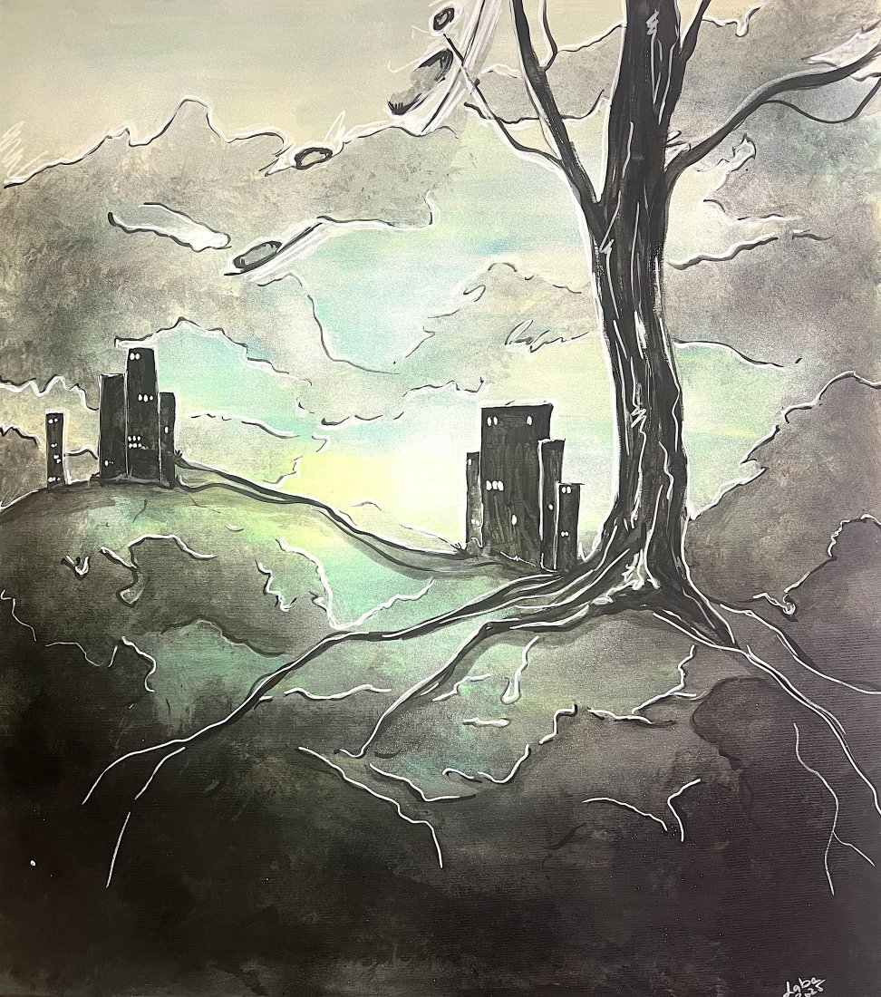 FROM A DISTANCE (TÁVOLRÓL), Labe — Vászon, 80 × 90 cm