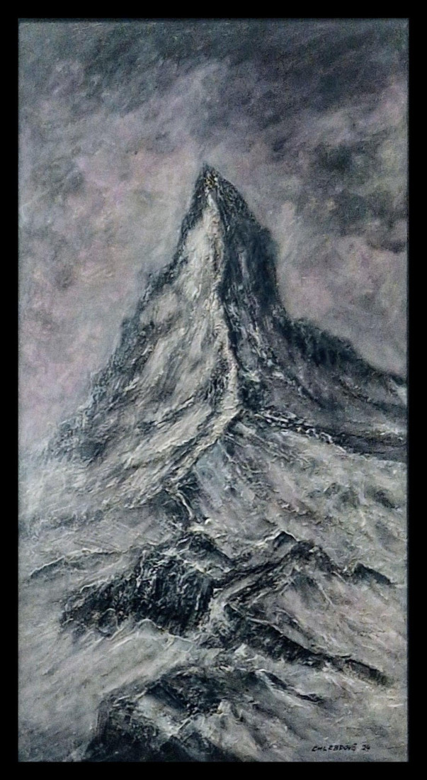 HORSKÝ LEDOVEC I. (HORSKÝ ĽADOVEC I.), Ladislava Chlebdová — Drevo, 40 × 74 cm