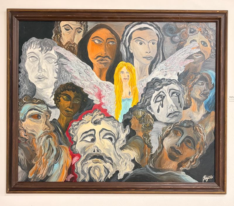Do they want to be living! (Chcú predsa žiť!), Laura Havlínová — Plátno, 110 × 95 cm