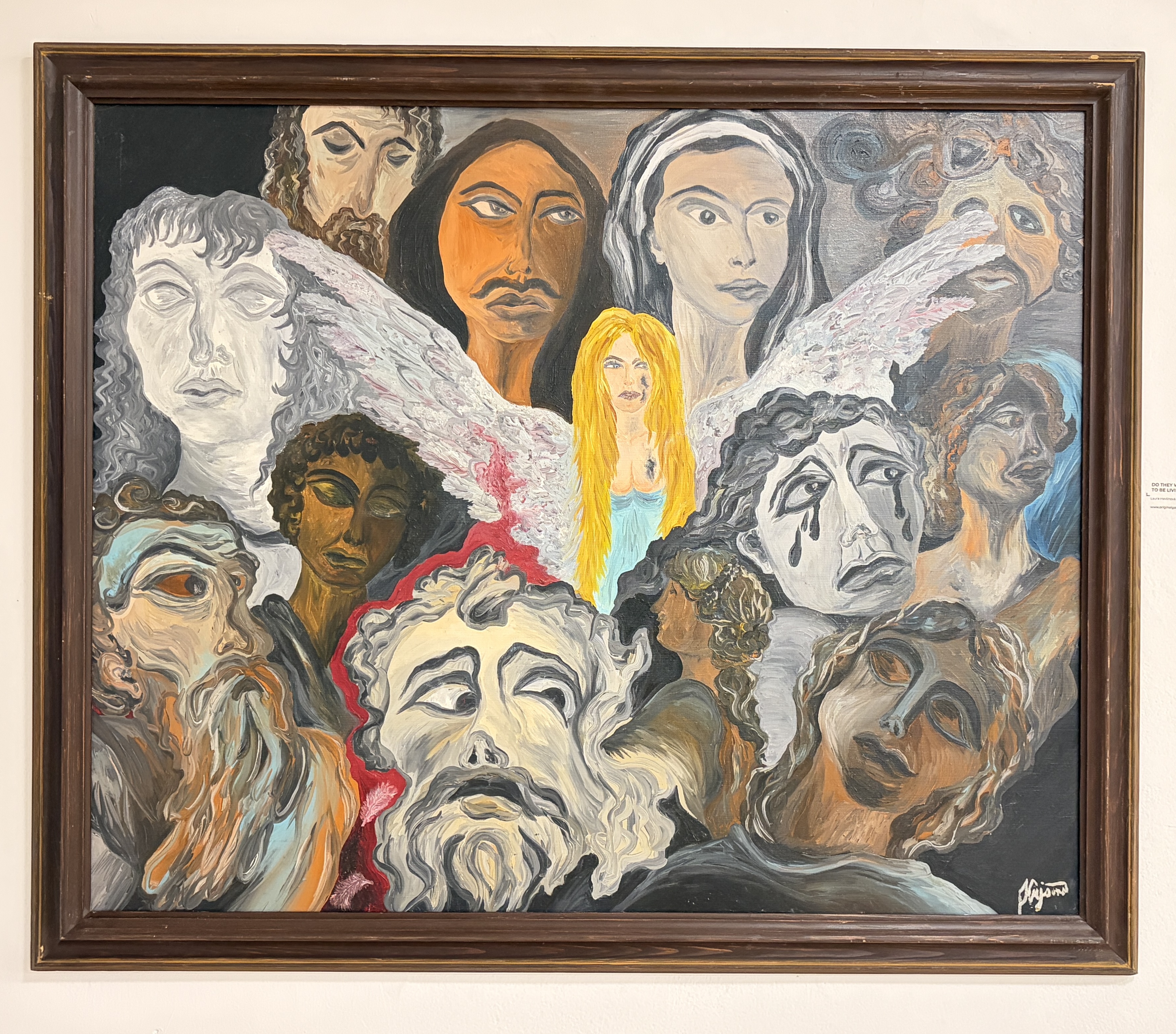 Do they want to be living!, Laura Havlínová — Olajfestmény, Figuratív, Vászon — 110 × 95 cm