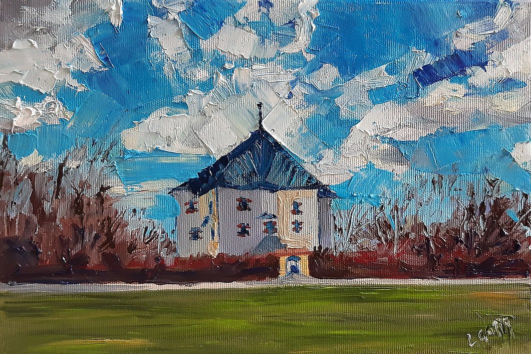 Obora Hvězda, Leisan Gaziz — Olajfestmény, Impresszionizmus, Vászon — 30 × 20 cm