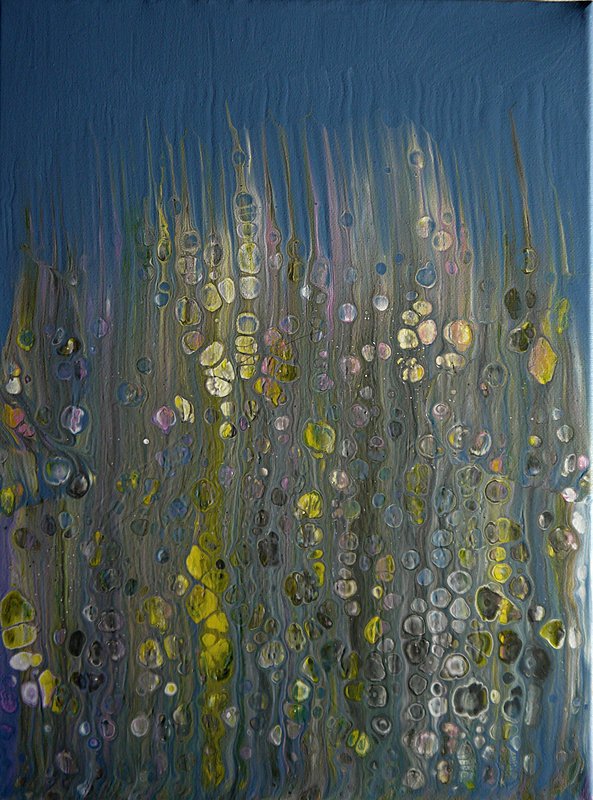Summer meadow, Ljuba Ananina — Akril, Absztrakció, Vászon — 30 × 40 cm