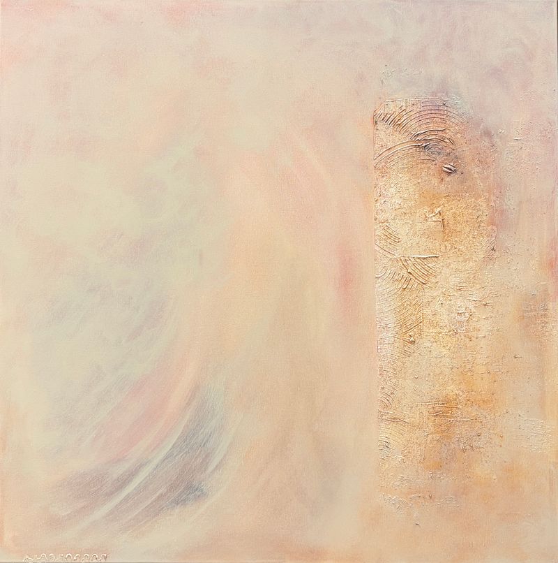 Materia Silenziosa, Lucia Materia — Lienzo, 100 × 100 cm