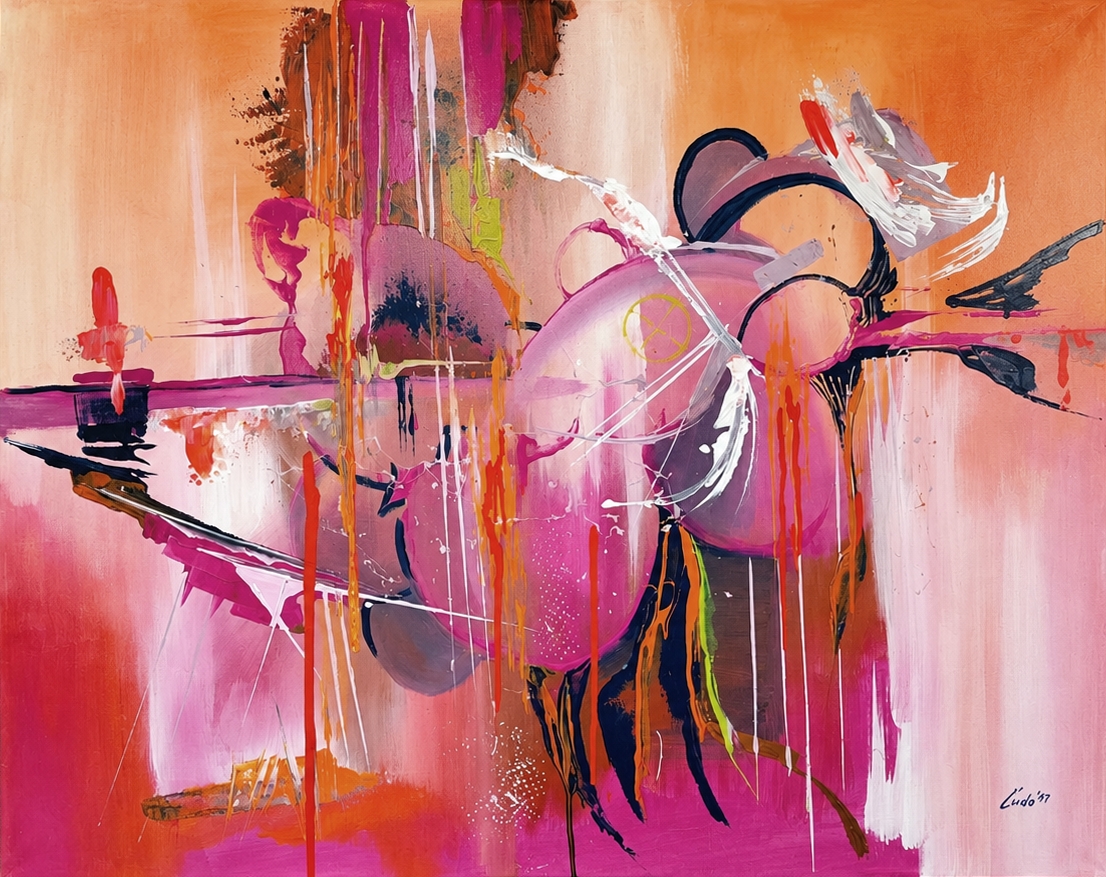 Diery do duše, Ľudovít Ševčík — Acrylic, Abstract, Canvas — 100 × 80 cm