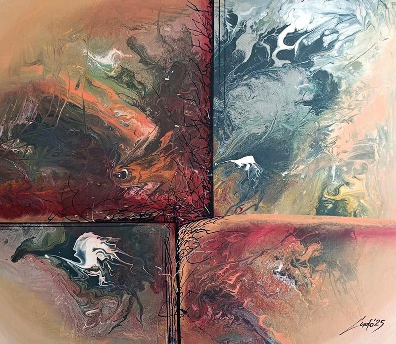 Pohľady cez čas, Ľudovít Ševčík — Plátno, 70 × 60 cm