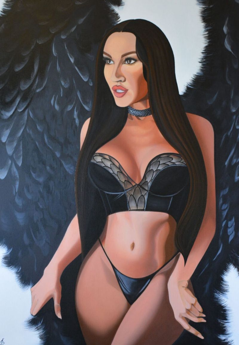 Divoký anděl (El ángel salvaje), Marcella Beltrami — Lienzo, 70 × 100 cm