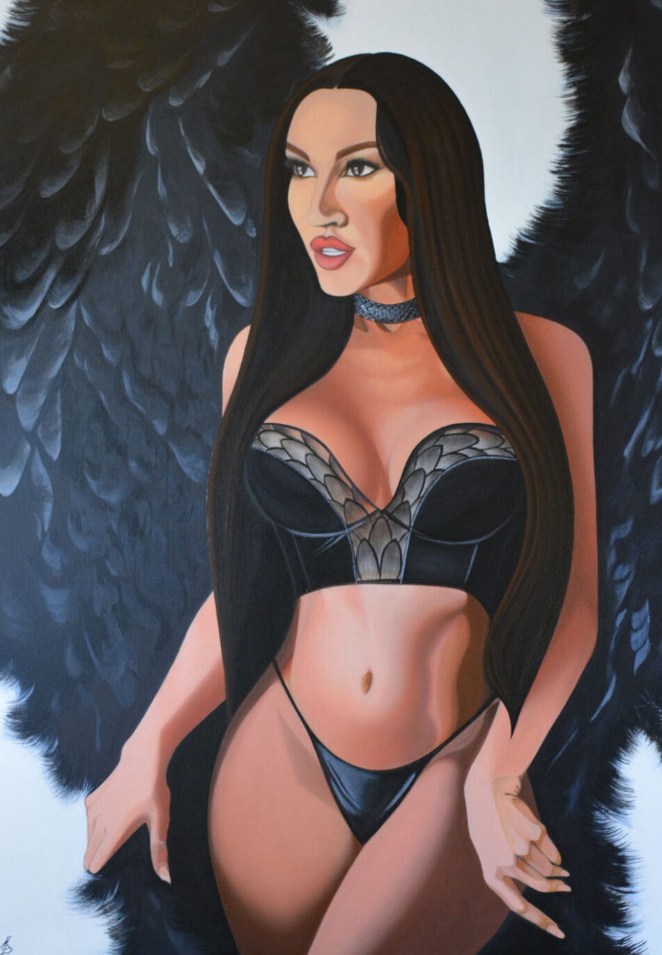 Divoký anděl, Marcella Beltrami — Oil Painting, Realism, Canvas — 70 × 100 cm