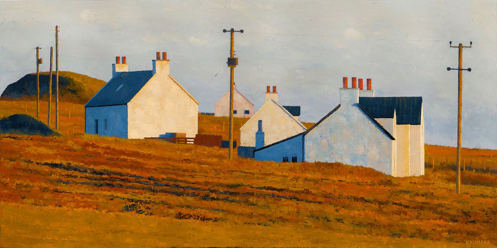 Isle of Skye, Marek Krumpár — Oil Painting, Impressionism, Canvas — 160 × 80 cm