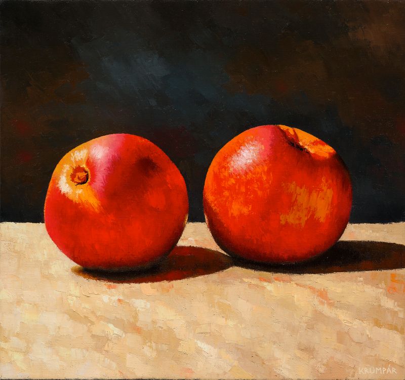 Summer Still Life, Marek Krumpár — Plátno, 80 × 75 cm