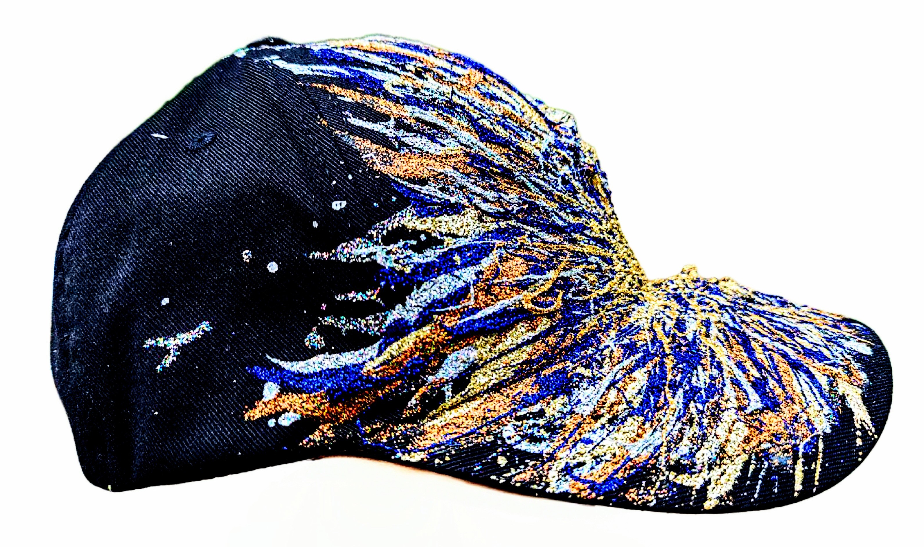 darkness art cap MIDNIGHT BLASPHEMY, Marek Pavlíček — Mixed Media, Street Art, Textile — 16 × 13 cm