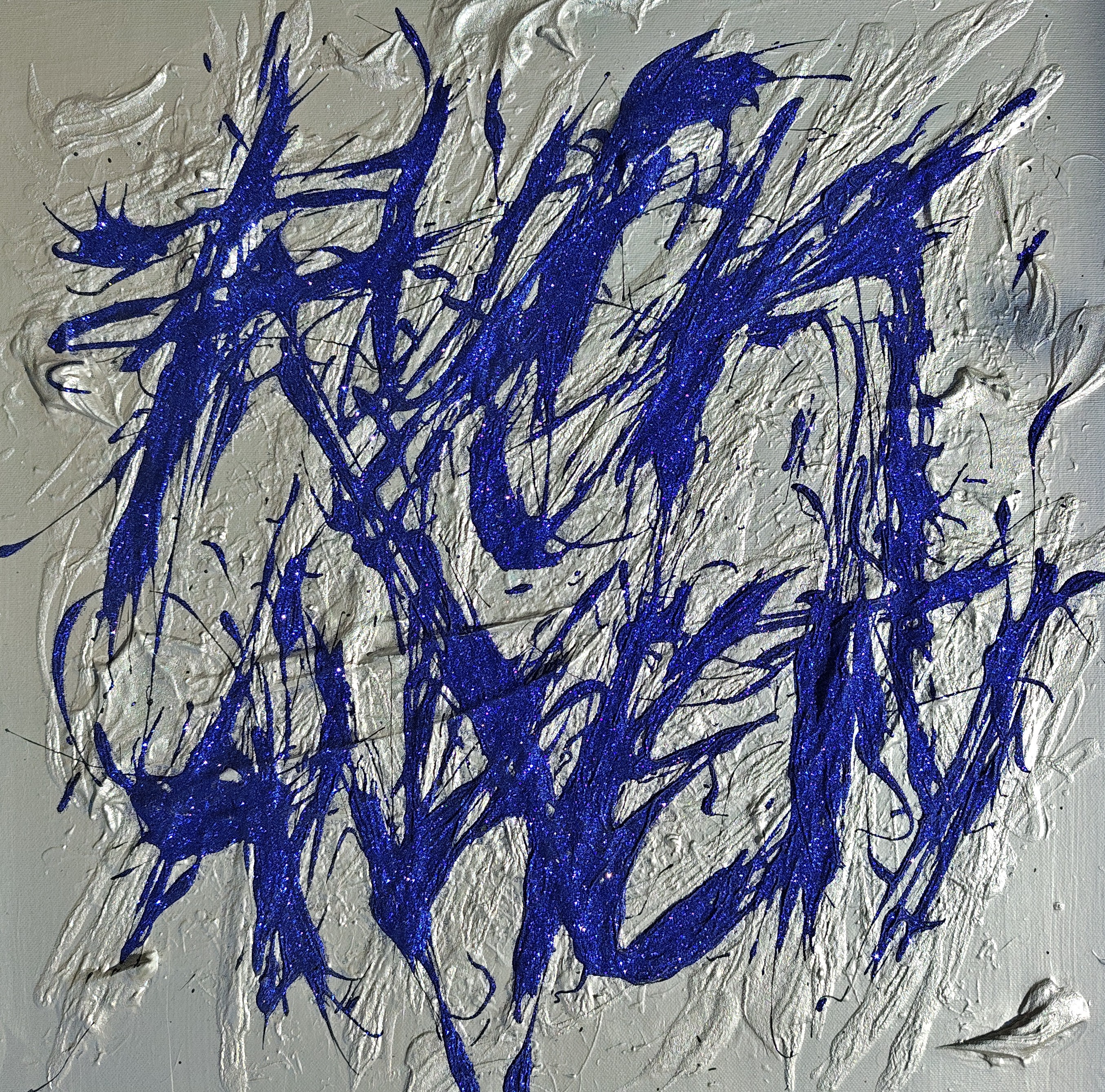 FUCK ANXIETY, Marek Pavlíček — Akril, Street art, Vászon — 50 × 50 cm