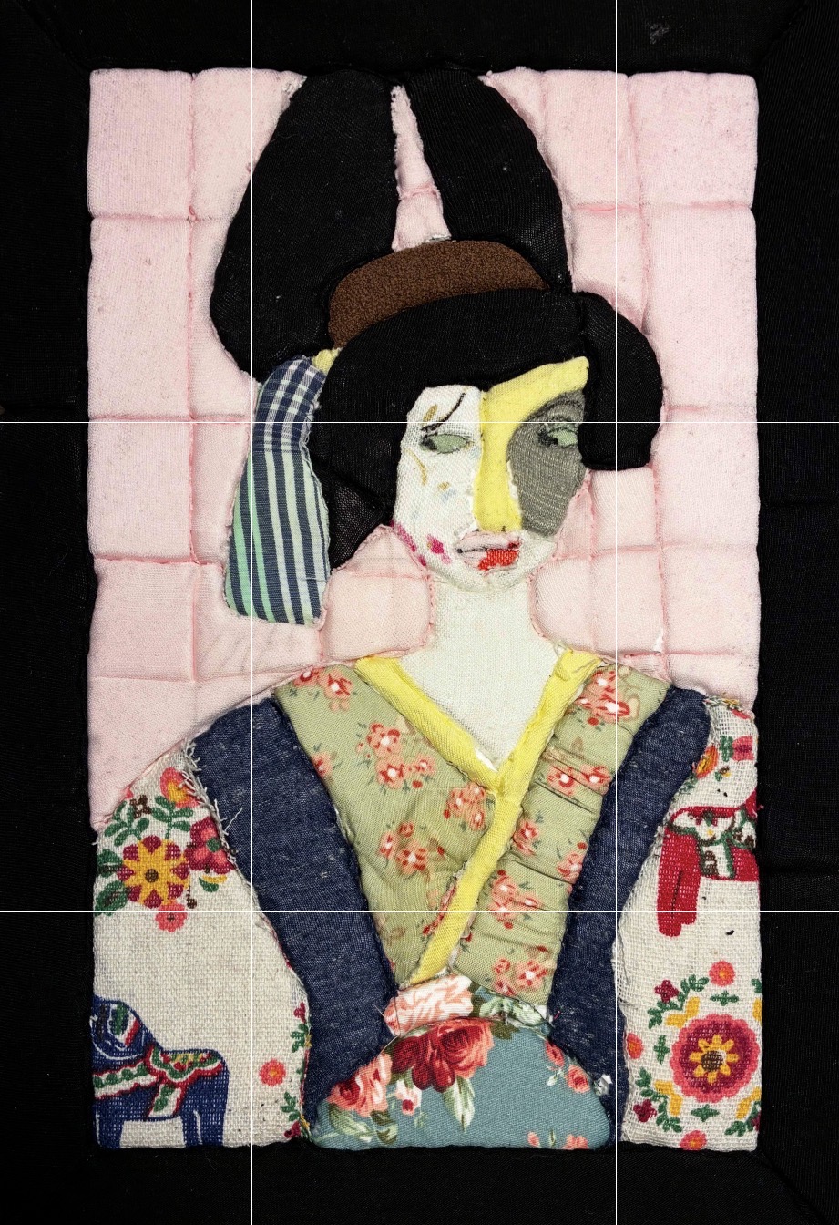 Geisha, Miri — Figurative, Textile — 21 × 30 cm