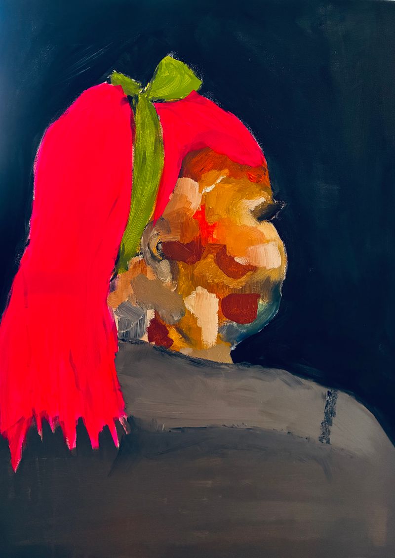 Pink Lady, Miri — Plátno, 60 × 80 cm