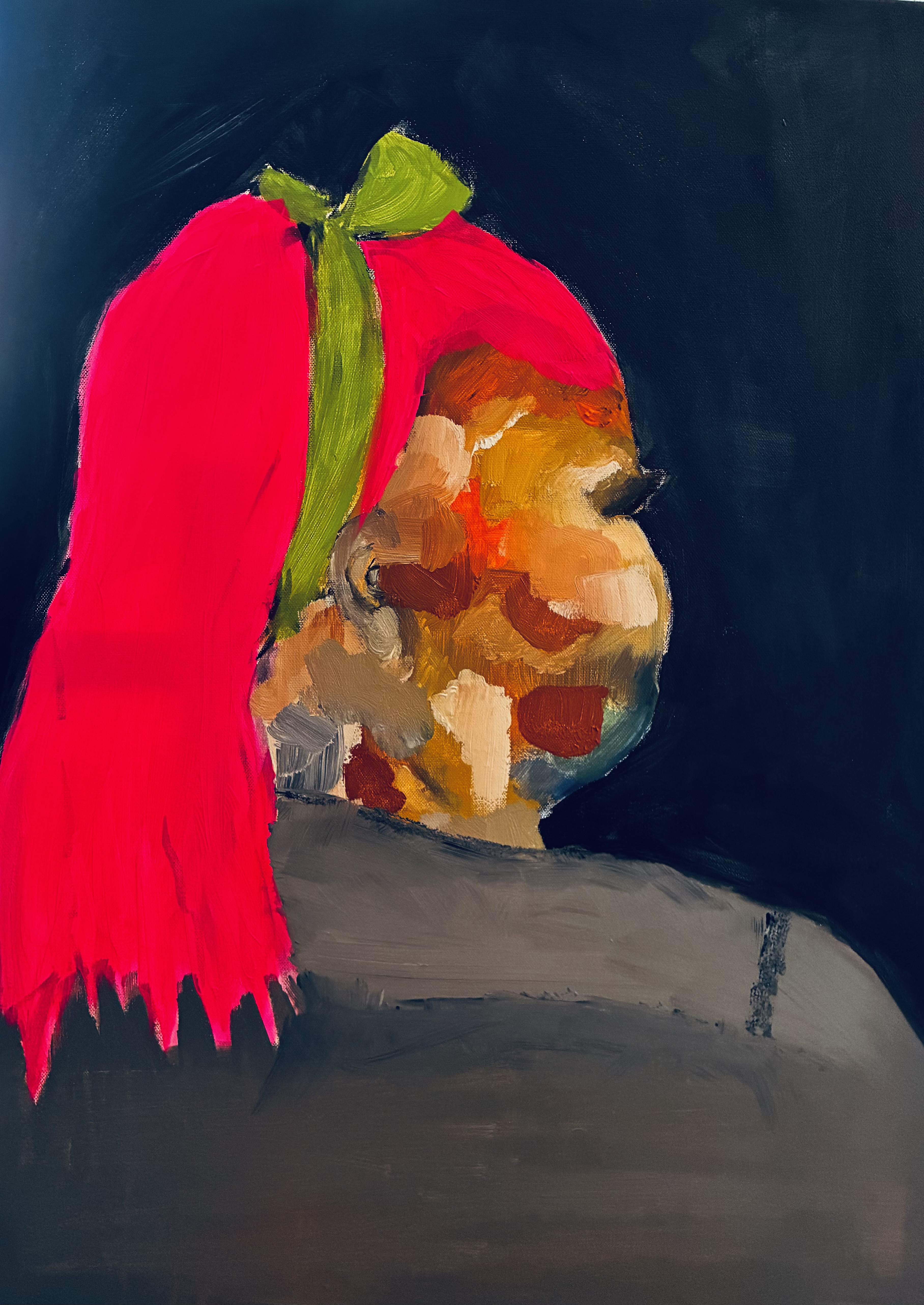 Pink Lady, Miri — Acrylic, Expressionism, Canvas — 60 × 80 cm