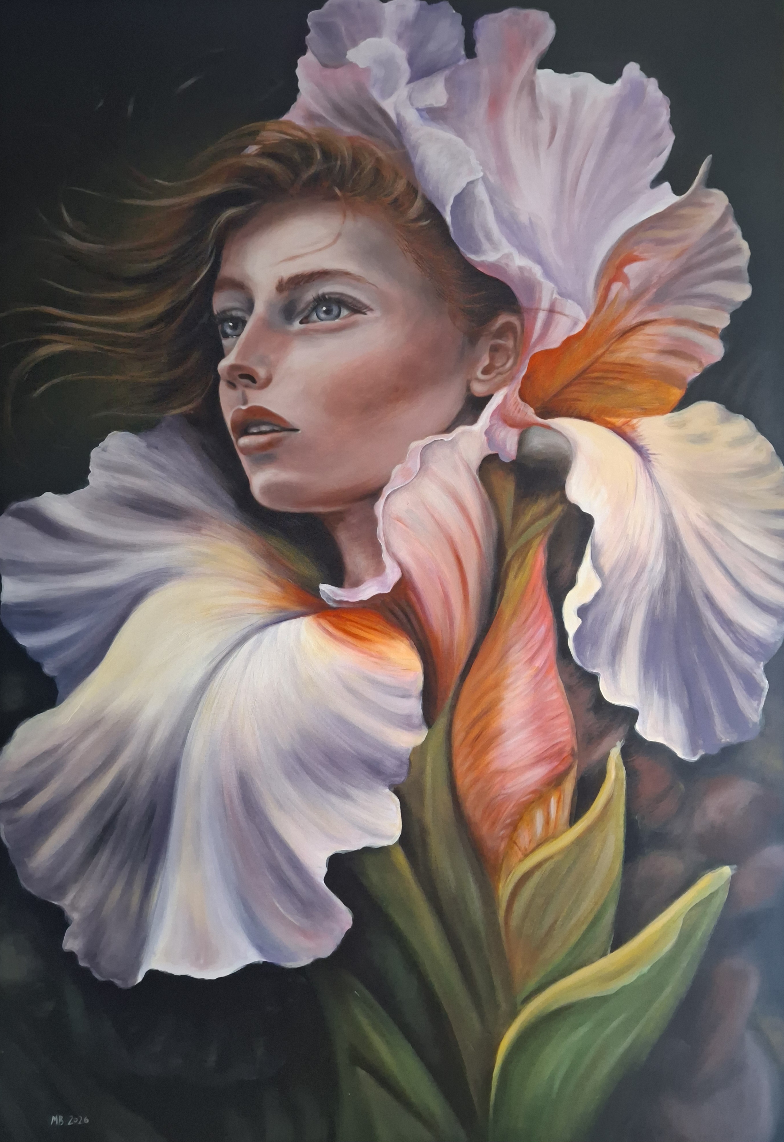 Kosatec, Mirka Beranová — Acrylic, Lyrical, Canvas — 110 × 160 cm