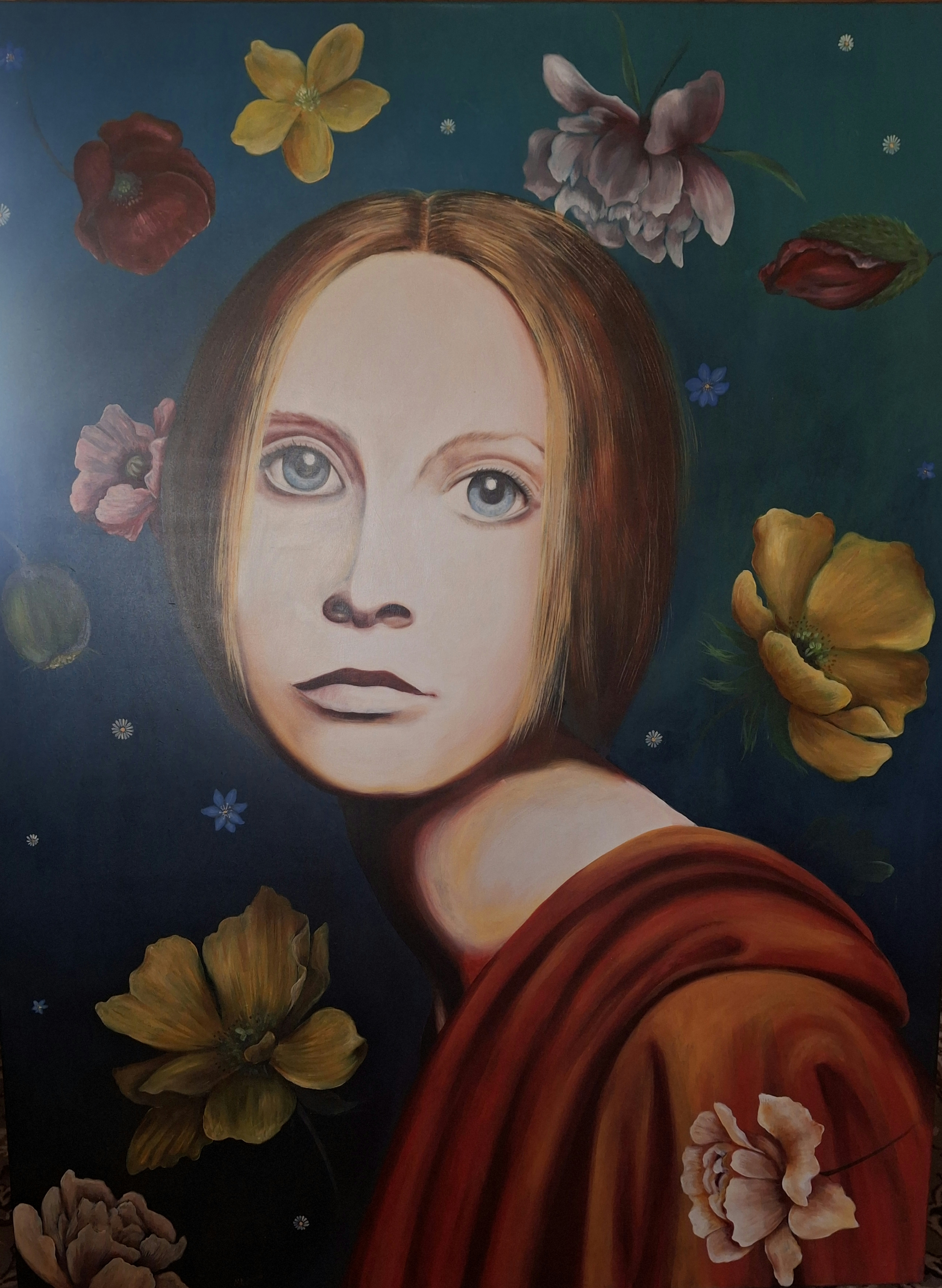 Mezi květy, Mirka Beranová — Acrylic, Lyrical, Canvas — 120 × 160 cm