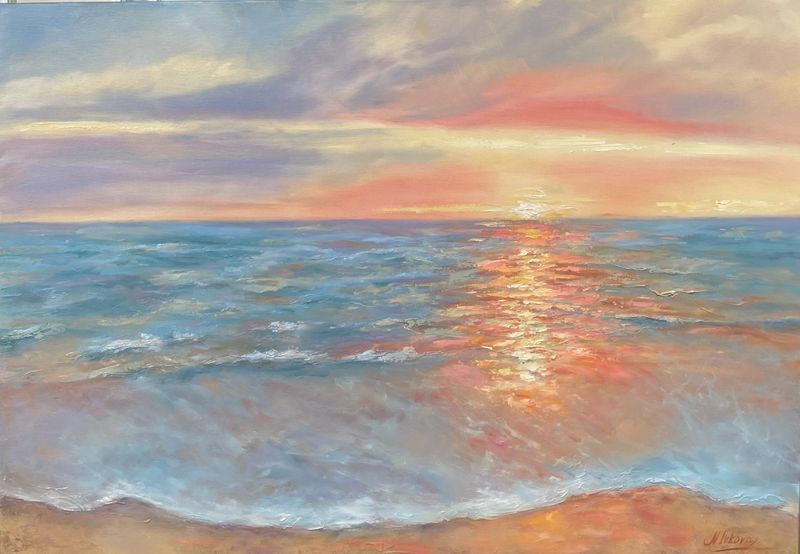 A New Day, Natalia Ivkova — Plátno, 100 × 70 cm