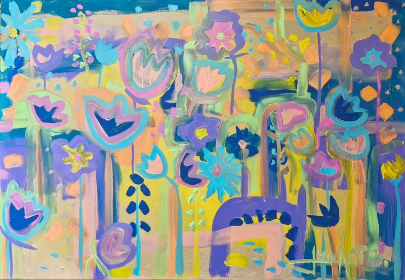 Snová Záhrada (O Jardim dos Sonhos), Natália Junasová — Canvas, 130 × 90 cm