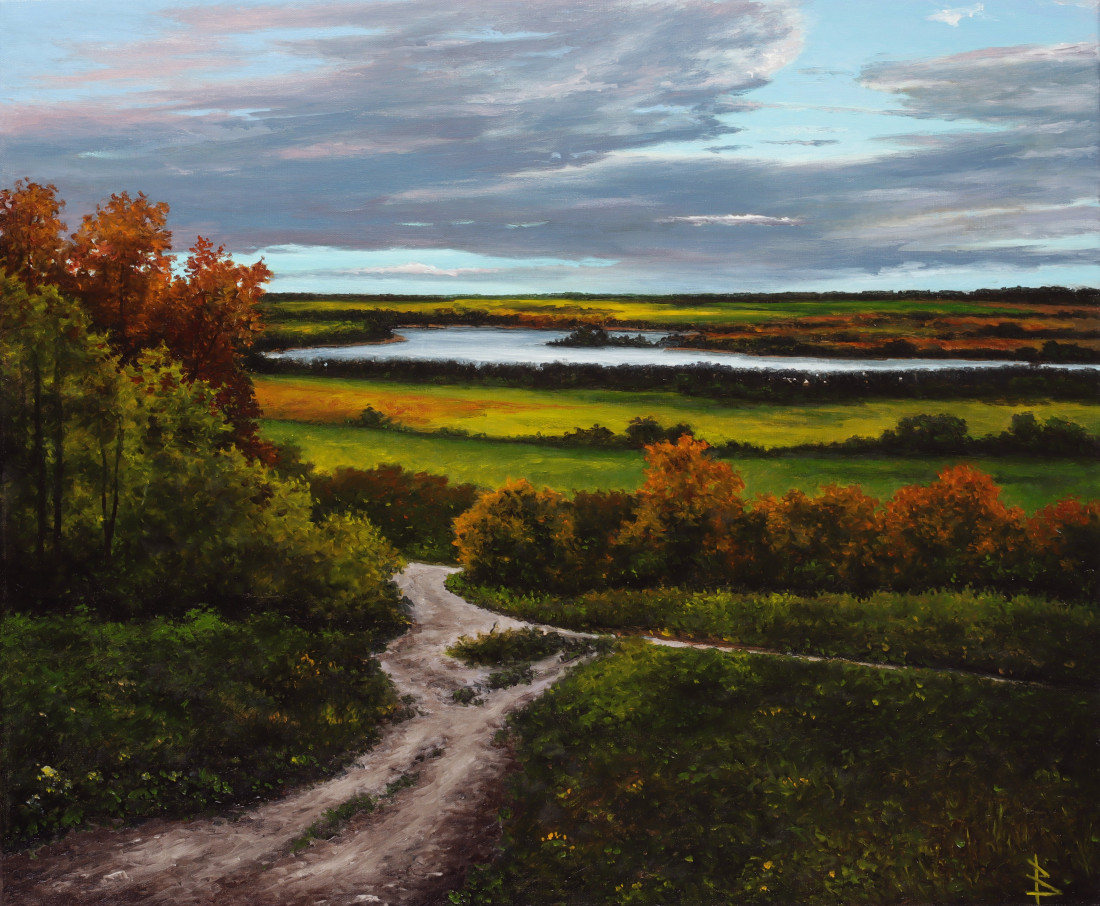 Letní podvečer, Oleg Baulin — Oil Painting, Other Style, Canvas — 60 × 50 cm