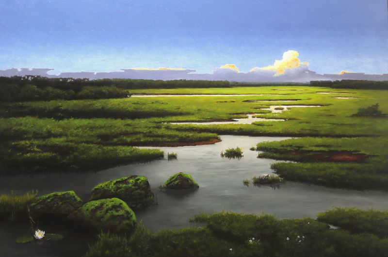 Ve stínu zelených kamenů, Oleg Baulin — Plátno, 120 × 80 cm
