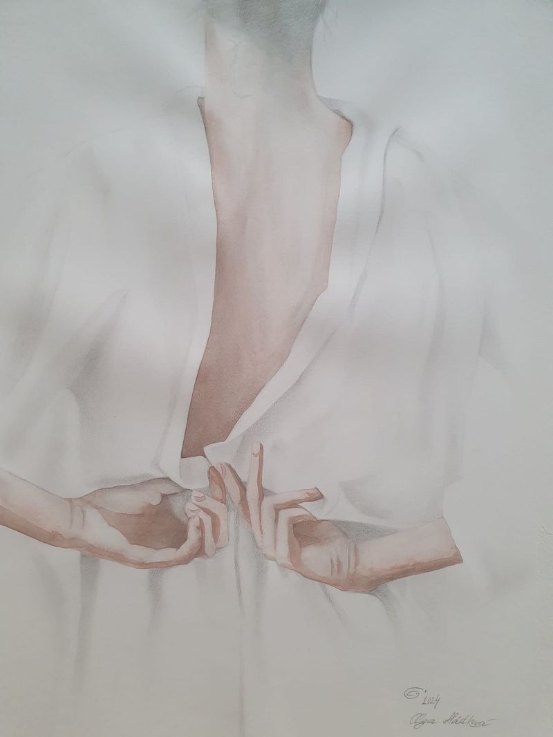 Just me, Olga Hádková — Papír, 50 × 70 cm