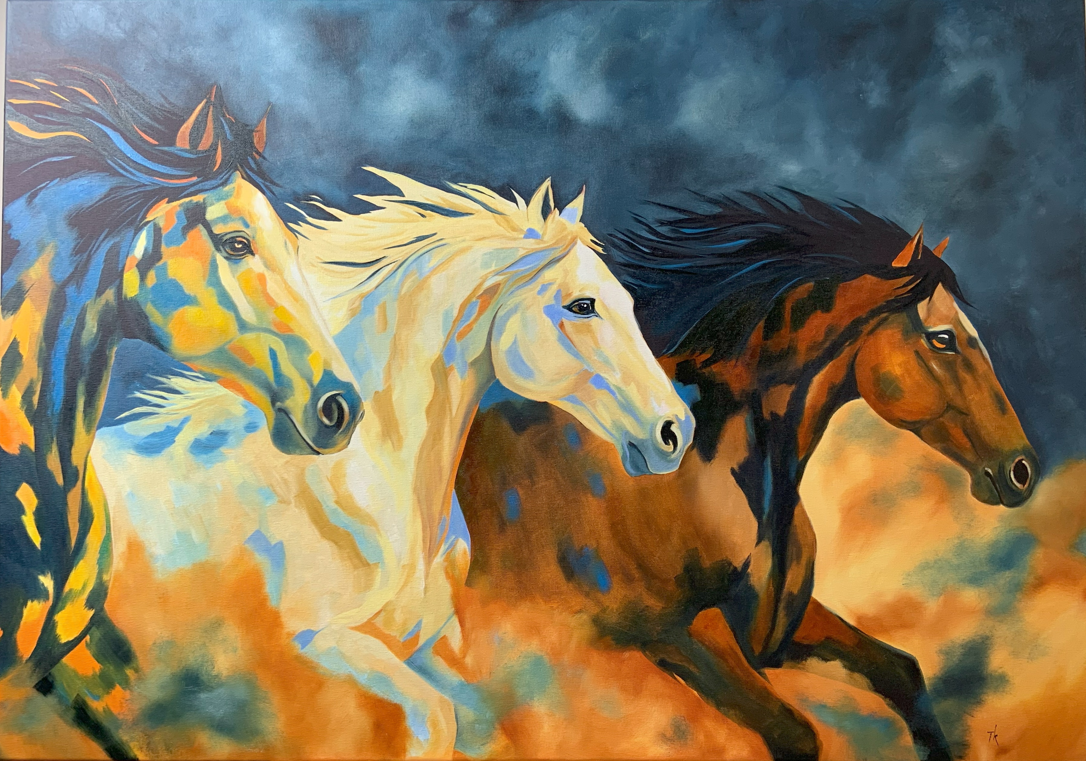 Dech svobody, Olga Tkachova — Oil Painting, Pop Art, Canvas — 100 × 70 cm
