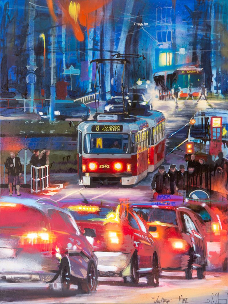 Kulaťák 03, Pavel Dolejš — Plátno, 90 × 120 cm