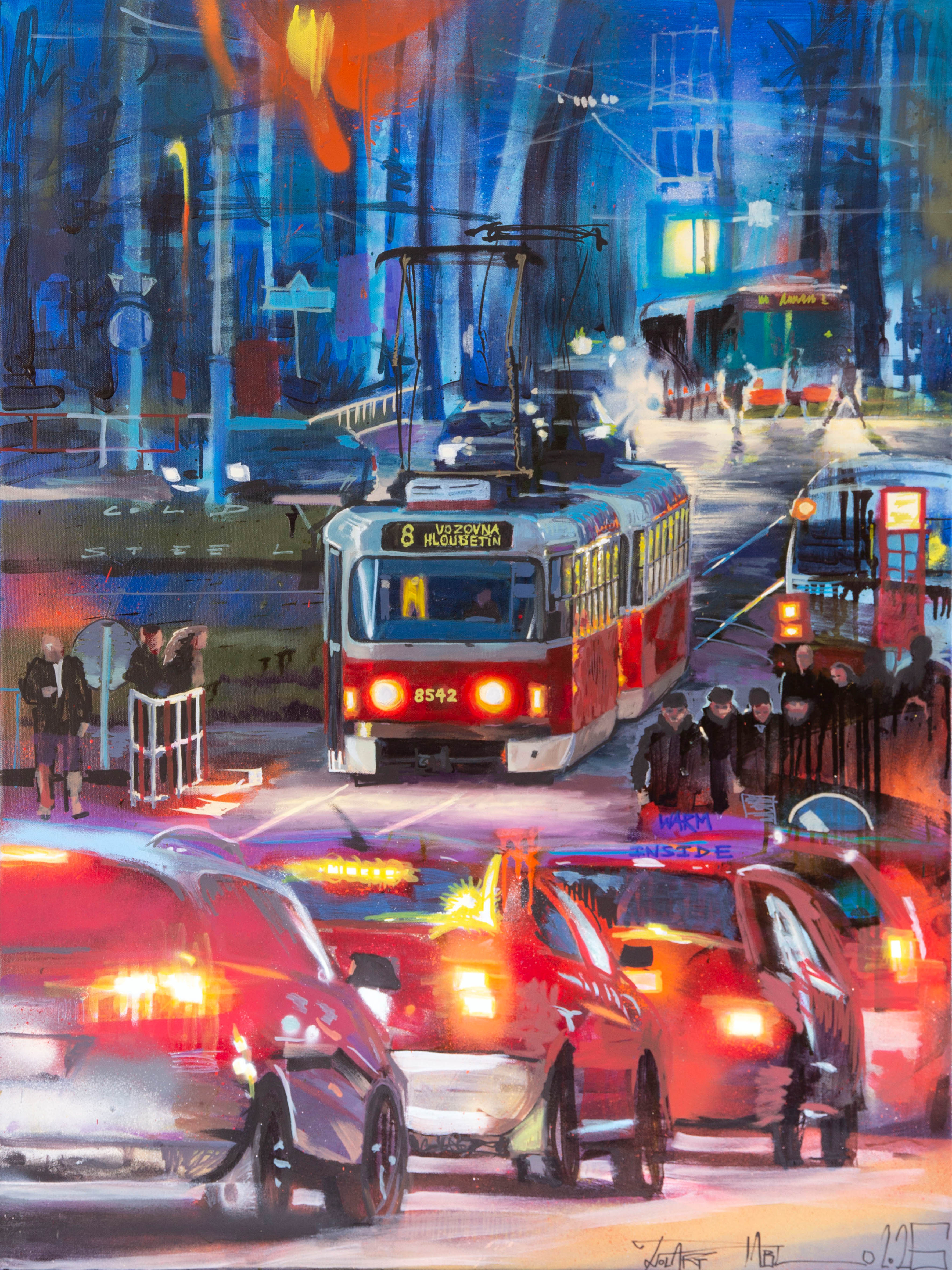 Kulaťák 03, Pavel Dolejš — Oil Painting, Street Art, Canvas — 90 × 120 cm