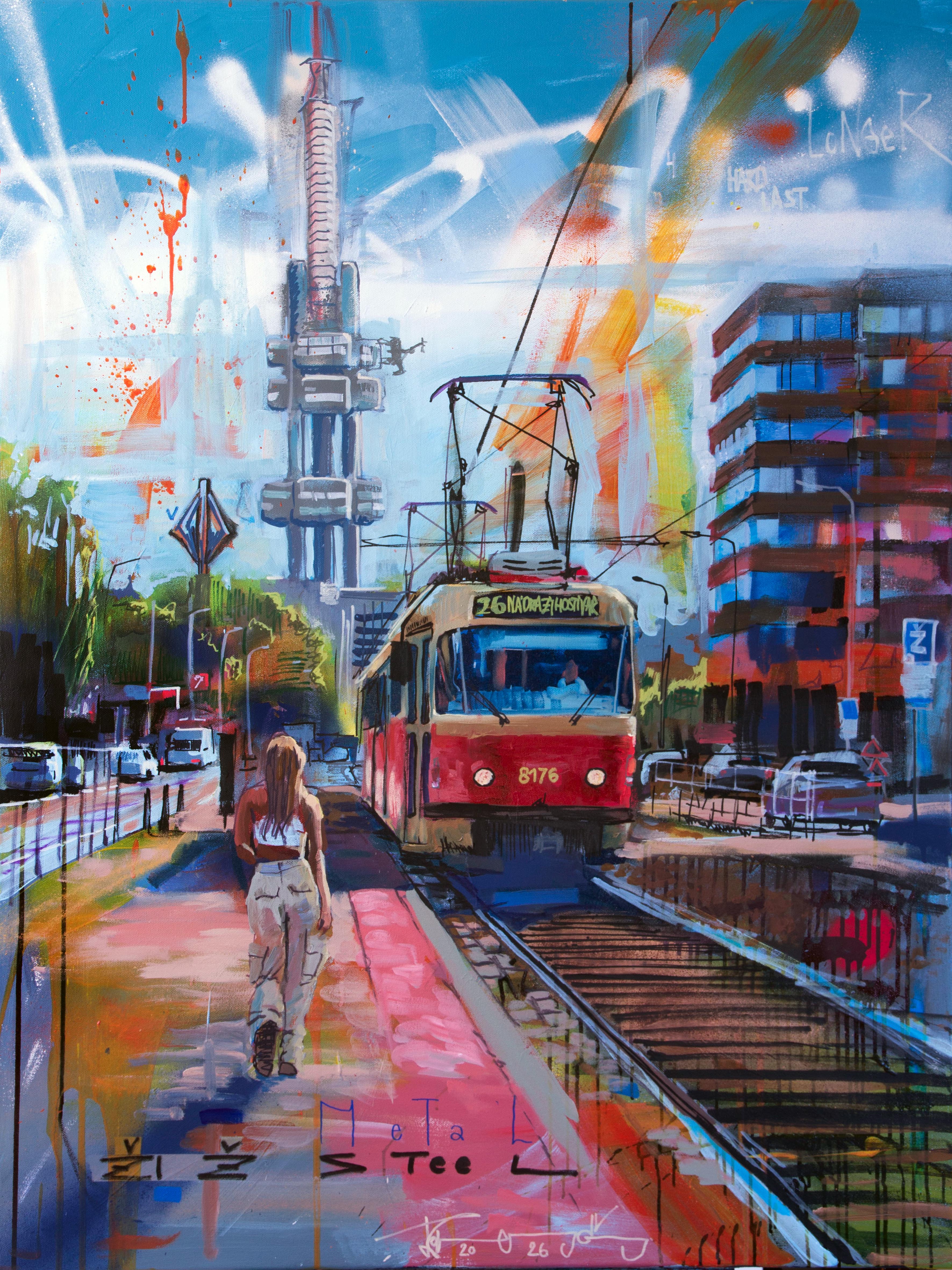 ŽIŽ_KOV, Pavel Dolejš — Mixed Media, Street Art, Canvas — 90 × 120 cm