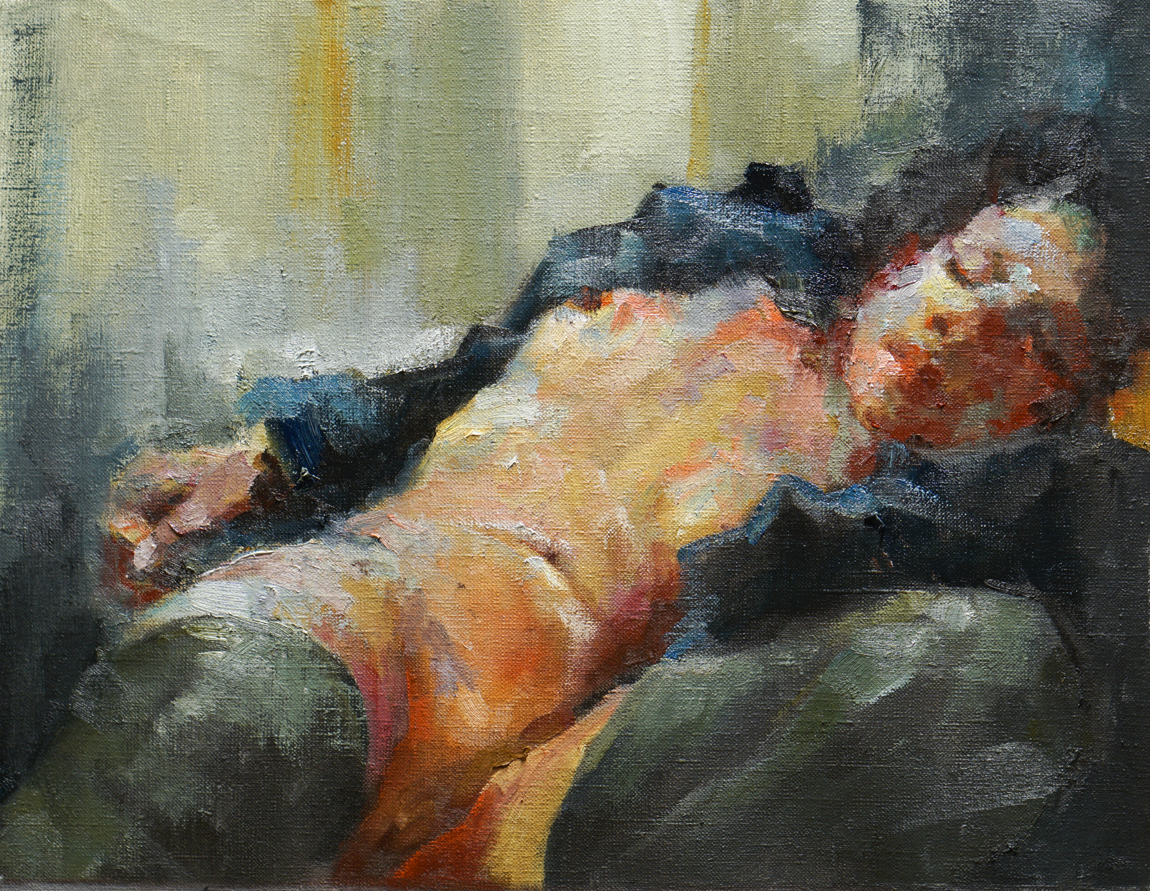 akt 99, Pavel Filin — Oil Painting, Impressionism, Canvas — 45 × 35 cm