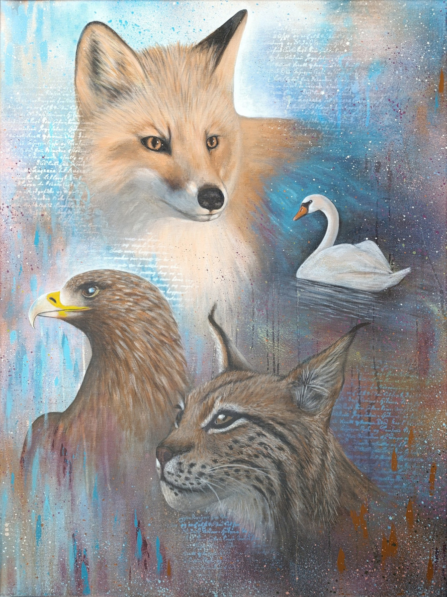 Tváře přírody (Faces of Nature), Pavla Křivanová — Canvas, 60 × 80 cm