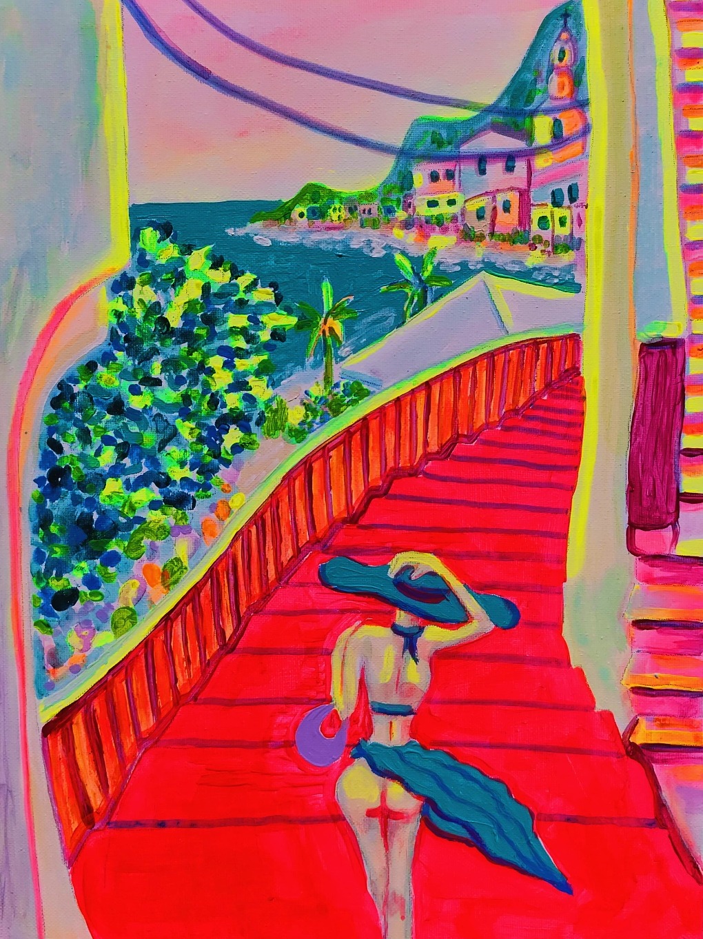 Blowing in the wind, Petra Ondrackova — Acrylic, Fauvism, Canvas — 30 × 40 cm