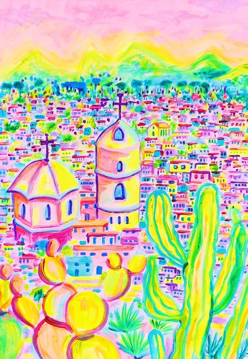 Ciudad, Petra Ondrackova — Plátno, 50 × 70 cm