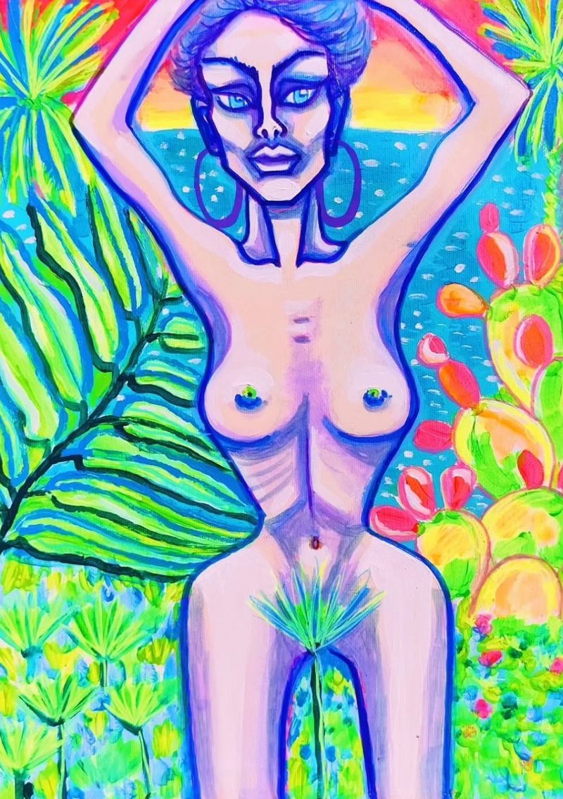 Diva nuda, Petra Ondrackova — Plátno, 30 × 40 cm