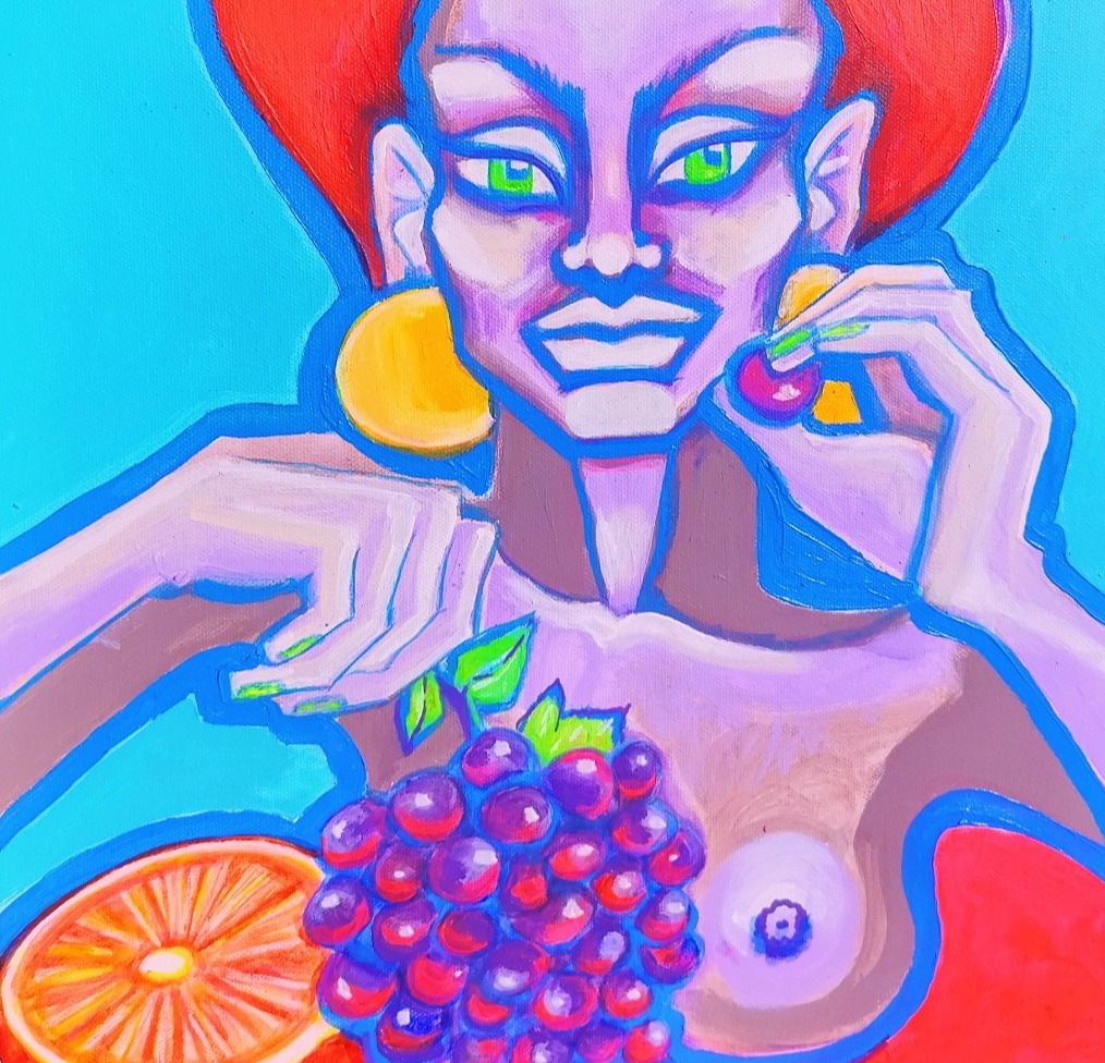 In season, Petra Ondrackova — Acrylic, Fauvism, Canvas — 40 × 40 cm
