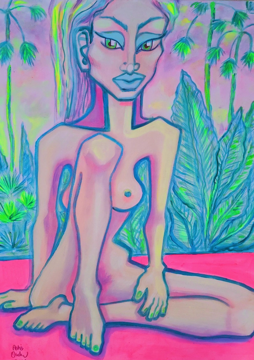 Los Angeles, Petra Ondrackova — Acrylic, Fauvism, Canvas — 50 × 70 cm